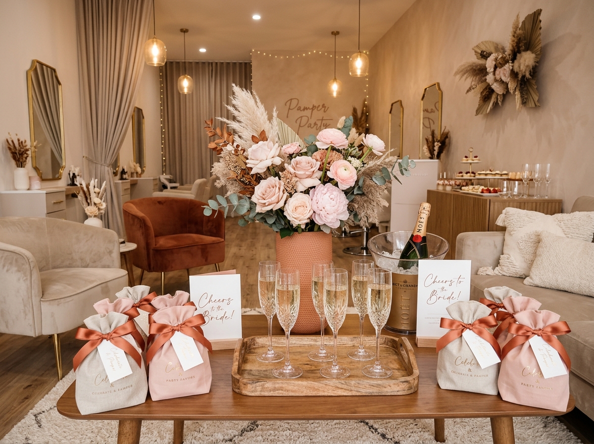 Simply Nails & Beauty Pamper and Birthday Party Table Setup in Cairns